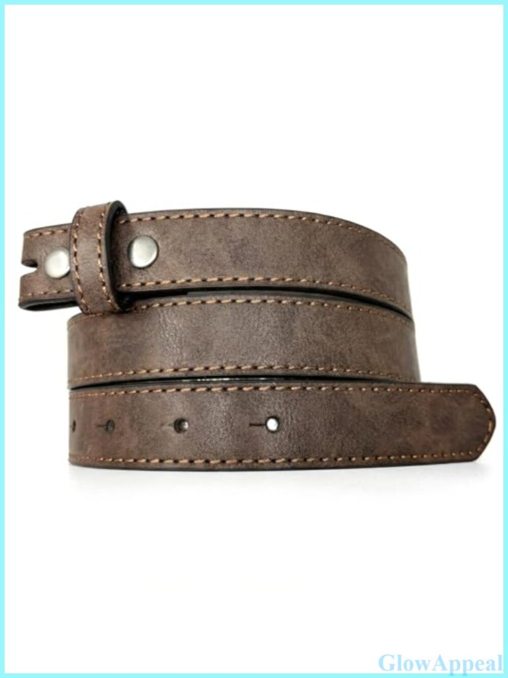 Thin Leather Belt Strap Vintage Distressed Texture 1" Wide